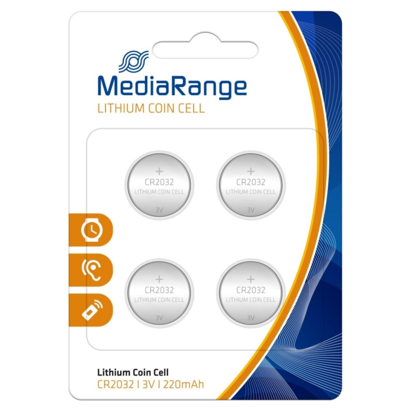 MEDIARANGE Mediarange BATTERY LITHIUM CR2032 3V/4PCS