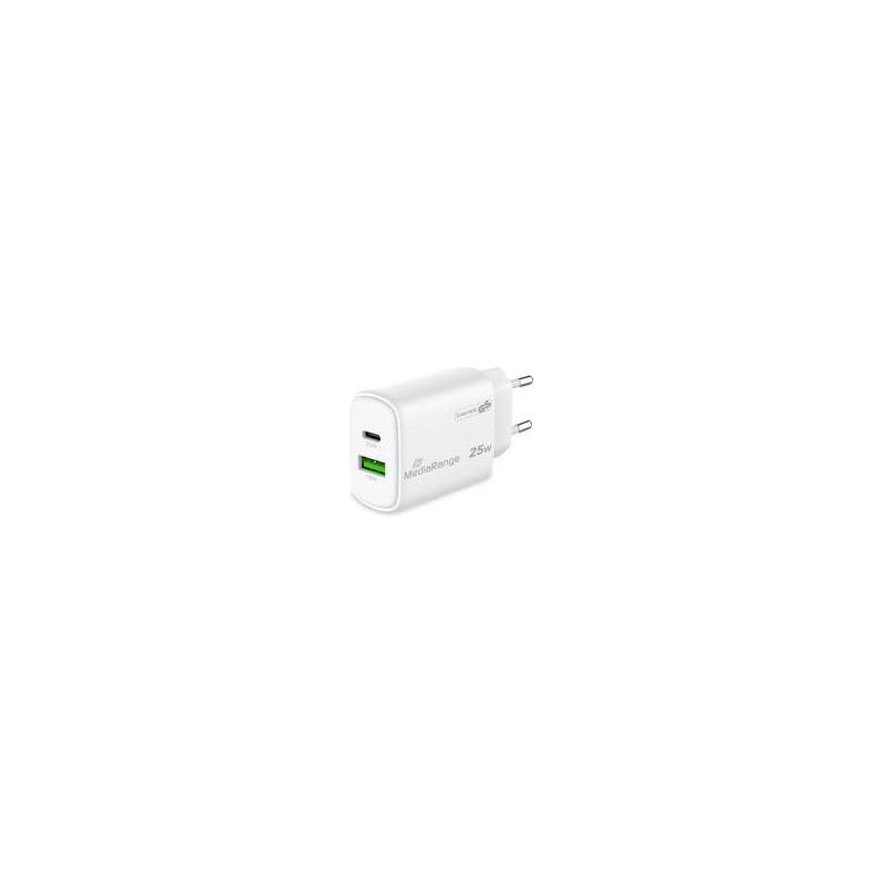 MEDIARANGE Mediarange POWER ADAPTER USB/USB-C 25W/FAST