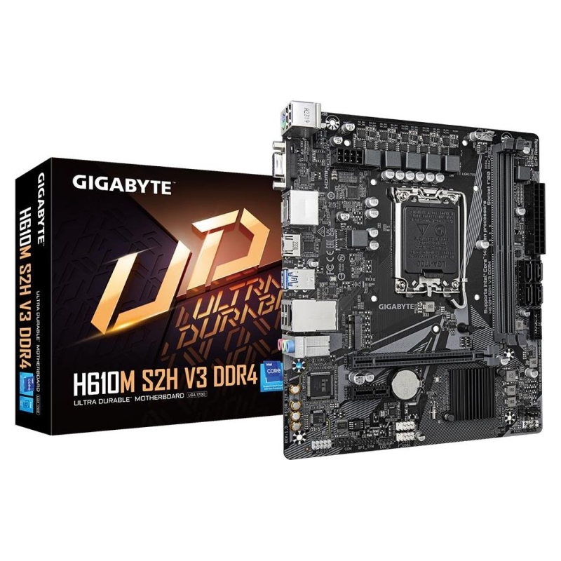 GIGABYTE Gigabyte Mainboard|GIGABYTE|Intel H610|LGA1700|Micro-ATX|Memory DDR4|Memory slots