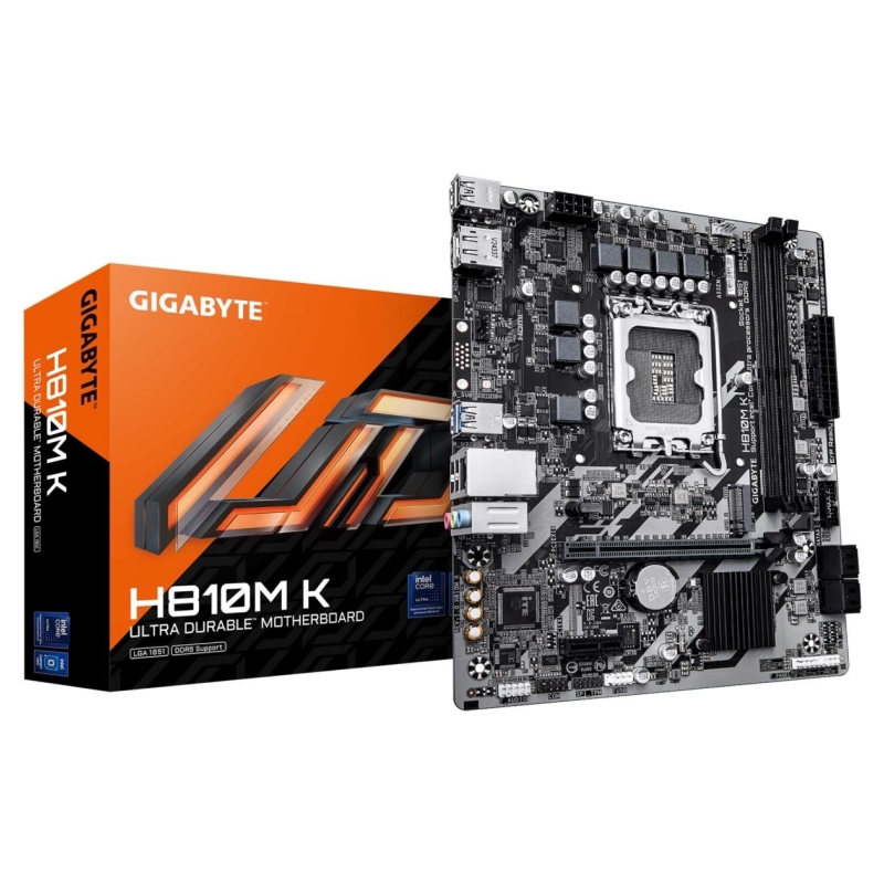 GIGABYTE Gigabyte Mainboard|GIGABYTE|Intel H810|LGA1851|Micro-ATX|Memory DDR5|Memory slots