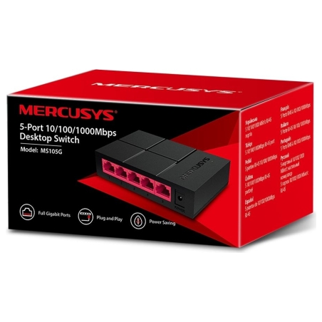 Mercusys | Switch | MS105G | Unmanaged | Desktop | Power supply type External