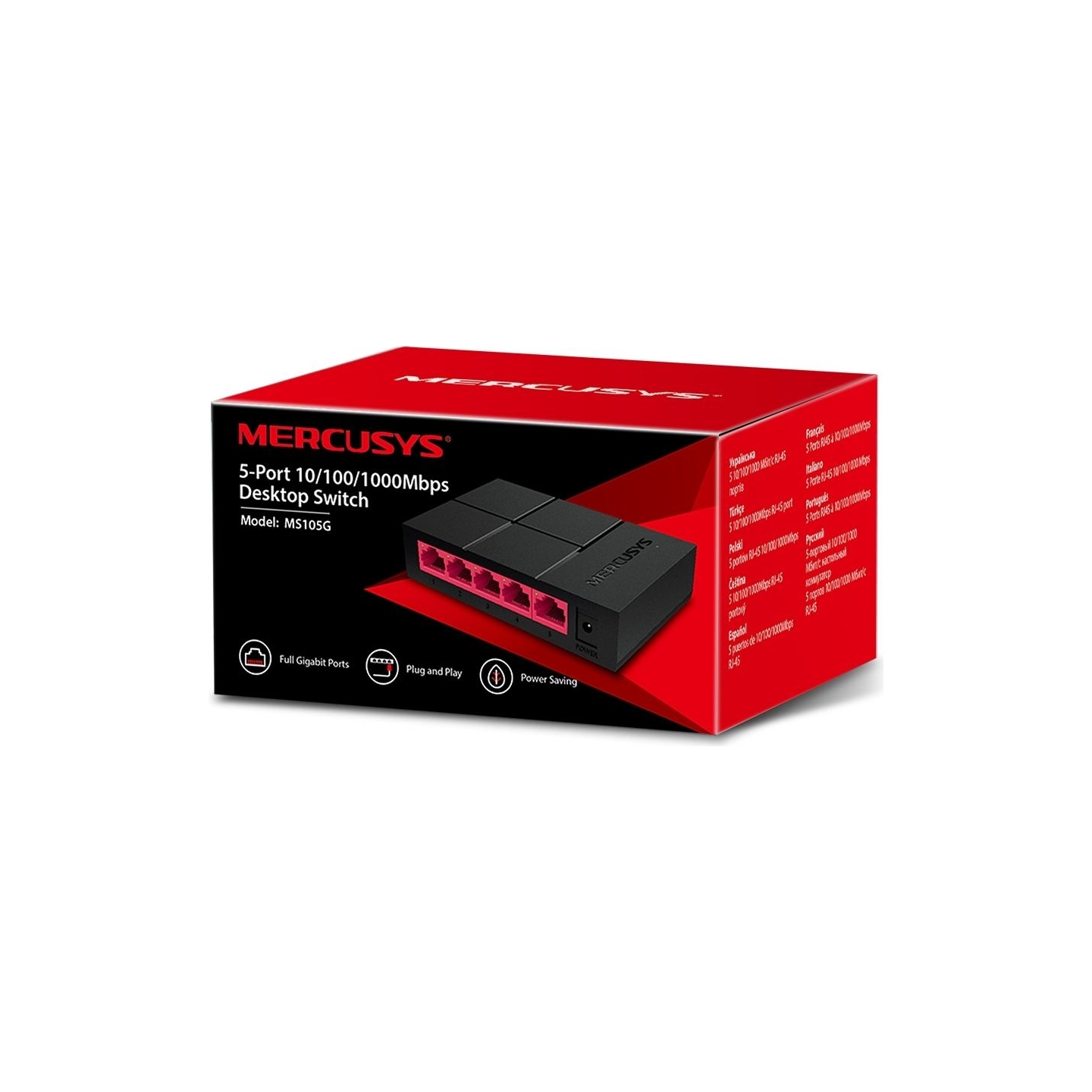 Mercusys | Switch | MS105G | Unmanaged | Desktop | Power supply type External