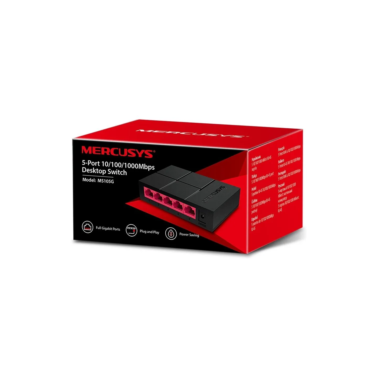 Mercusys | Switch | MS105G | Unmanaged | Desktop | Power supply type External