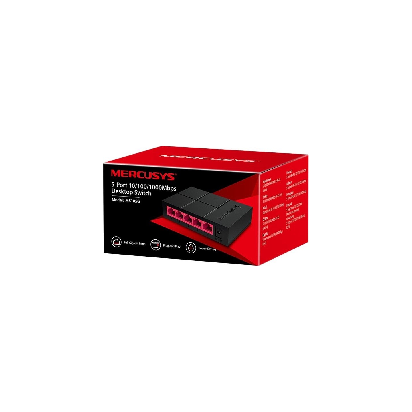Mercusys | Switch | MS105G | Unmanaged | Desktop | Power supply type External