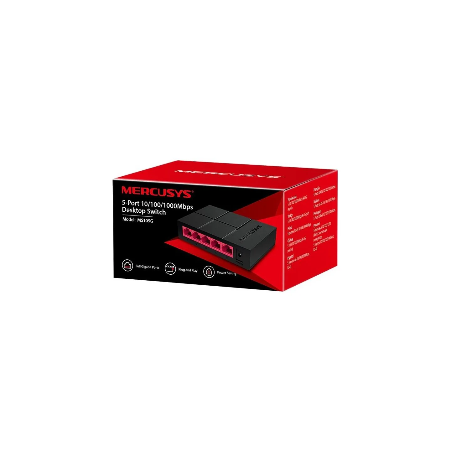 Mercusys | Switch | MS105G | Unmanaged | Desktop | Power supply type External