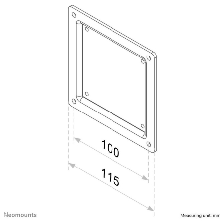 Neomounts NEWSTAR VESA CONVERSION PLATE - VESA 75 TO 100 - BLACK