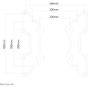 Neomounts NEWSTAR VESA CONVERSION PLATE - VESA 200X200 TO 400X200, 400X400 - BLACK