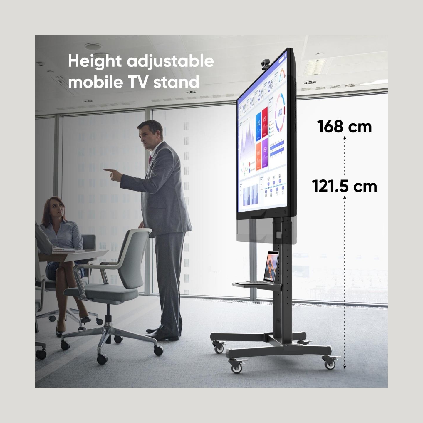 Onkron TV SET ACC MOBILE STAND/50-90"/BLACK TS1891-B ONKRON
