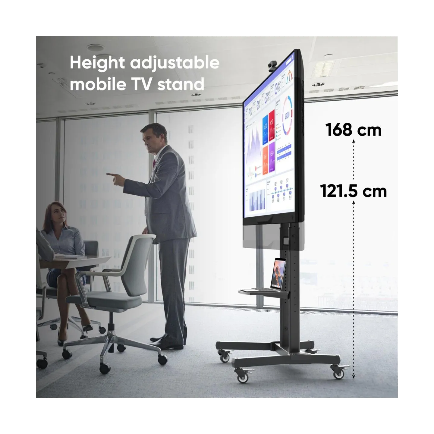 Onkron TV SET ACC MOBILE STAND/50-90"/BLACK TS1891-B ONKRON