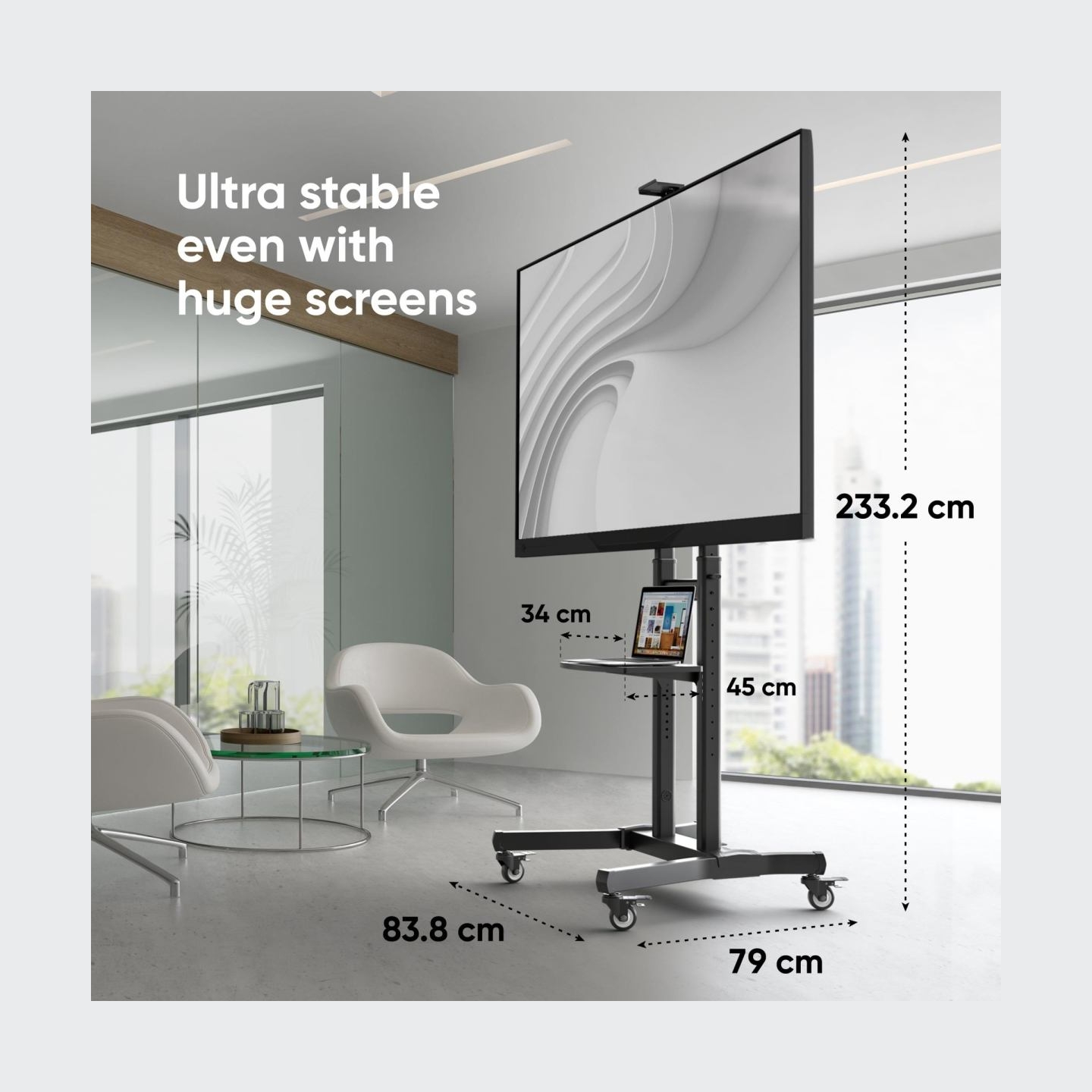 Onkron TV SET ACC MOBILE STAND/50-90"/BLACK TS1891-B ONKRON