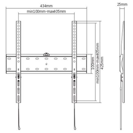 Gembird | Wall mount | WM-55F-02 | Fixed | 32-55 " | Maximum weight (capacity) 40 kg | Black