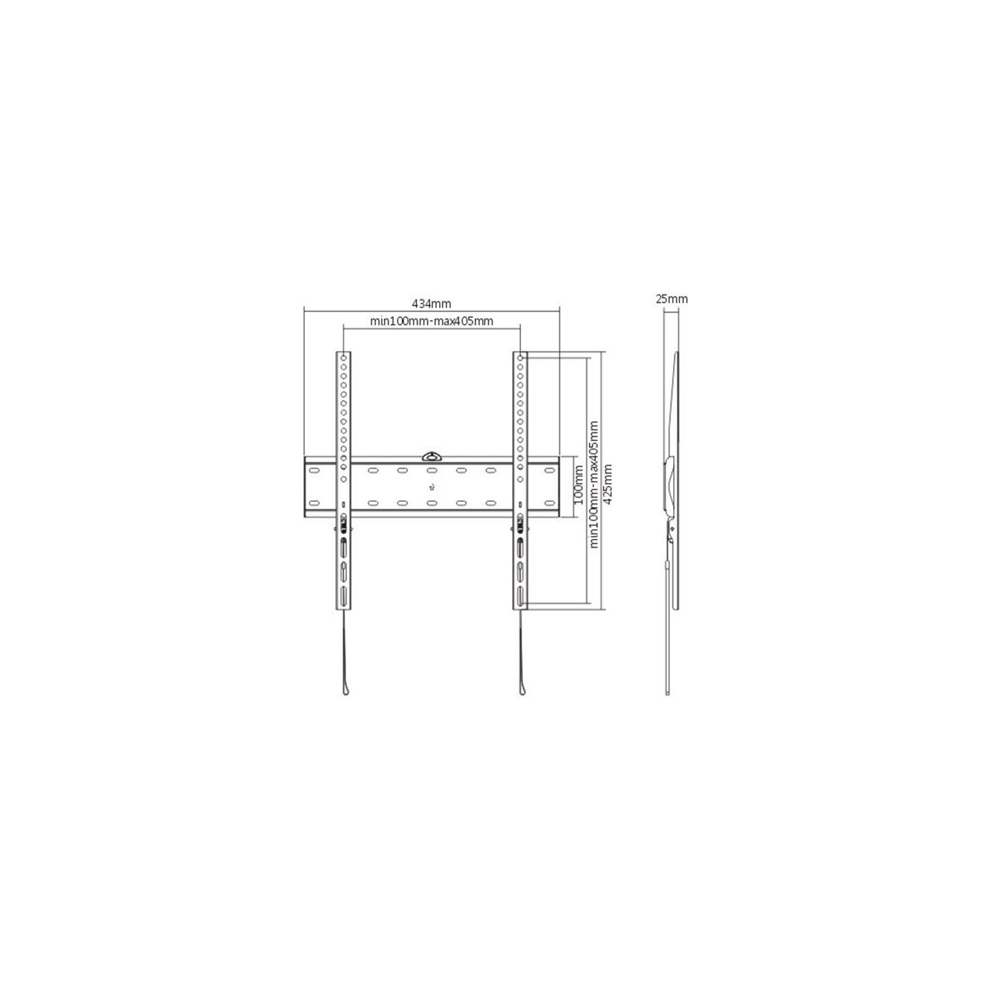Gembird | Wall mount | WM-55F-02 | Fixed | 32-55 " | Maximum weight (capacity) 40 kg | Black