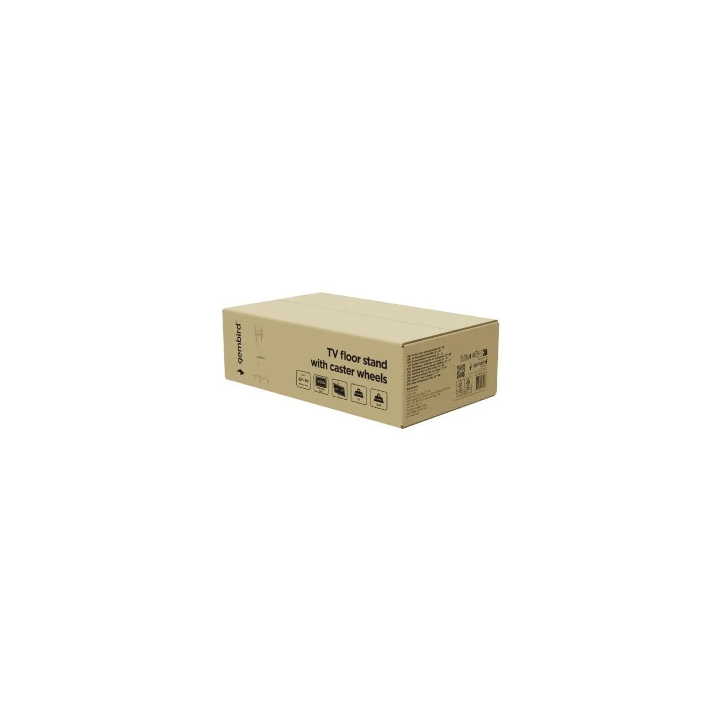 Gembird TV SET ACC FLOOR STAND 32-55"/TVS-55T-03-W GEMBIRD