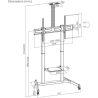 Gembird TV floor stand with caster wheel