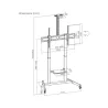 Gembird TV floor stand with caster wheel