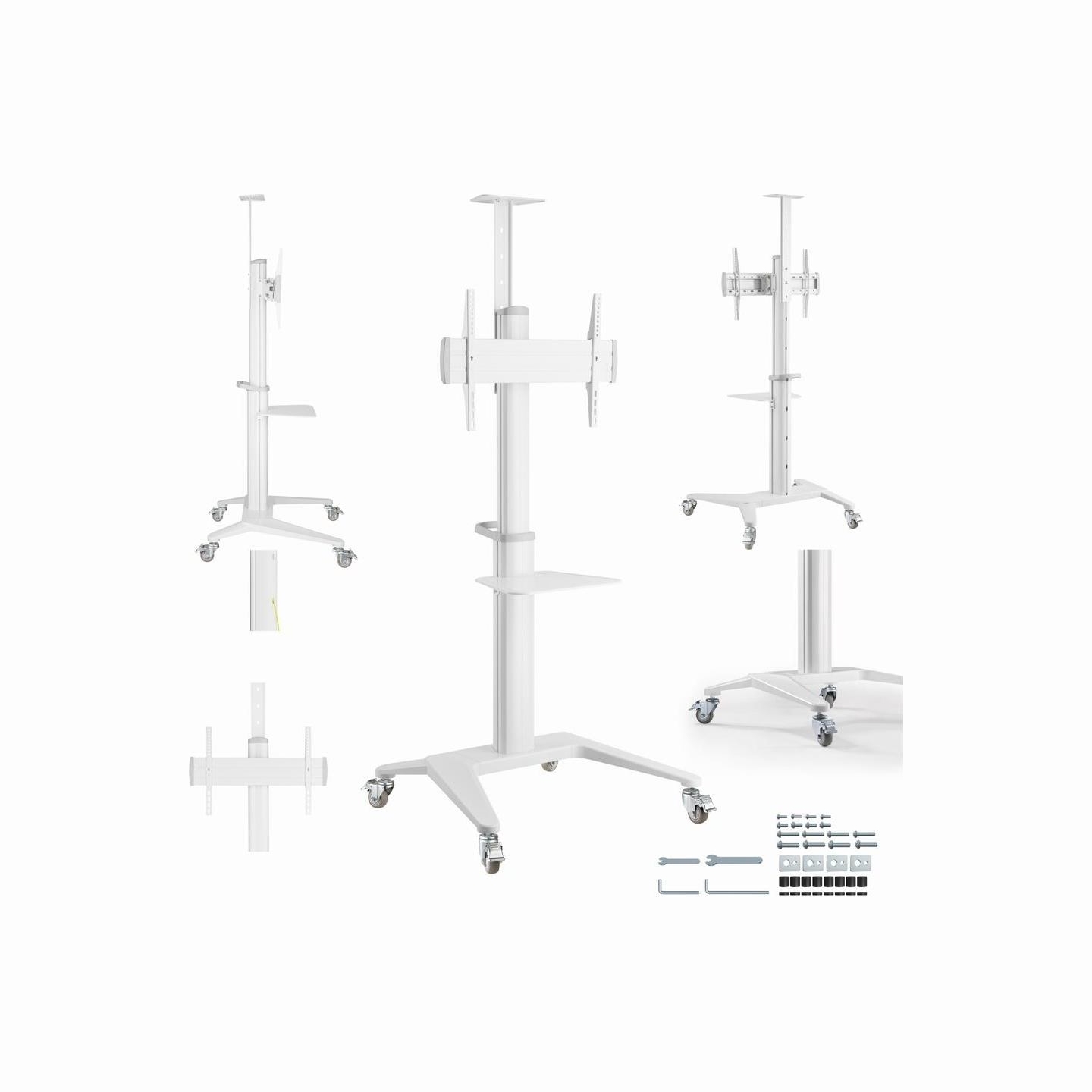 Gembird TV SET ACC FLOOR STAND 37-70"/WHITE TVS-70T-02-W GEMBIRD