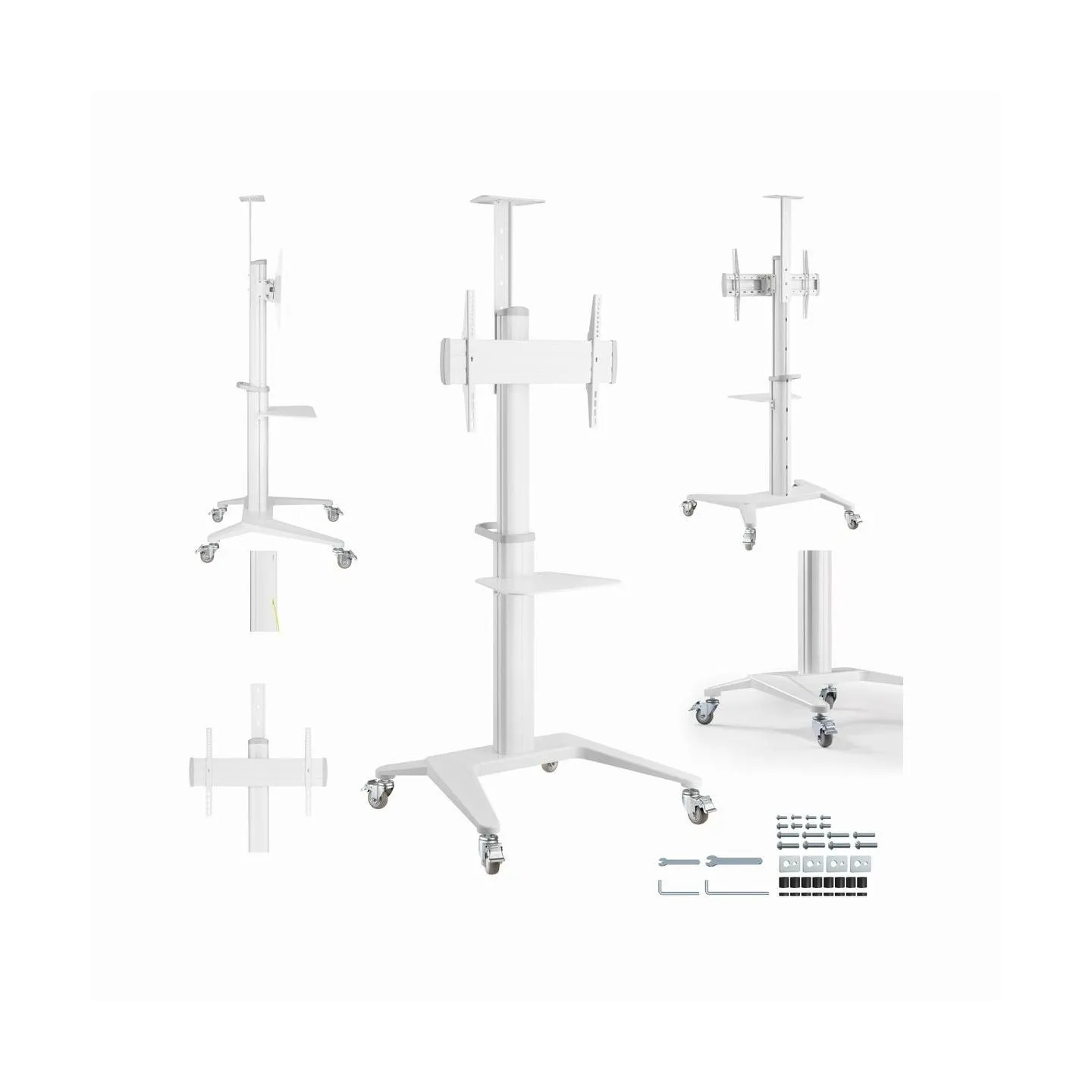 Gembird TV SET ACC FLOOR STAND 37-70"/WHITE TVS-70T-02-W GEMBIRD