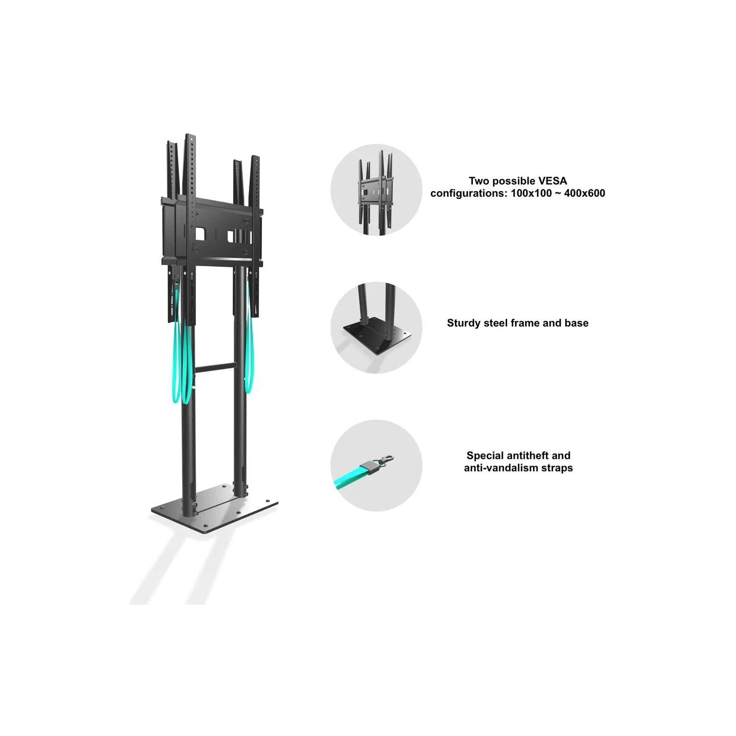 Onkron TV SET ACC MOBILE STAND/55-100/BLACK FPRO2L-20-B ONKRON