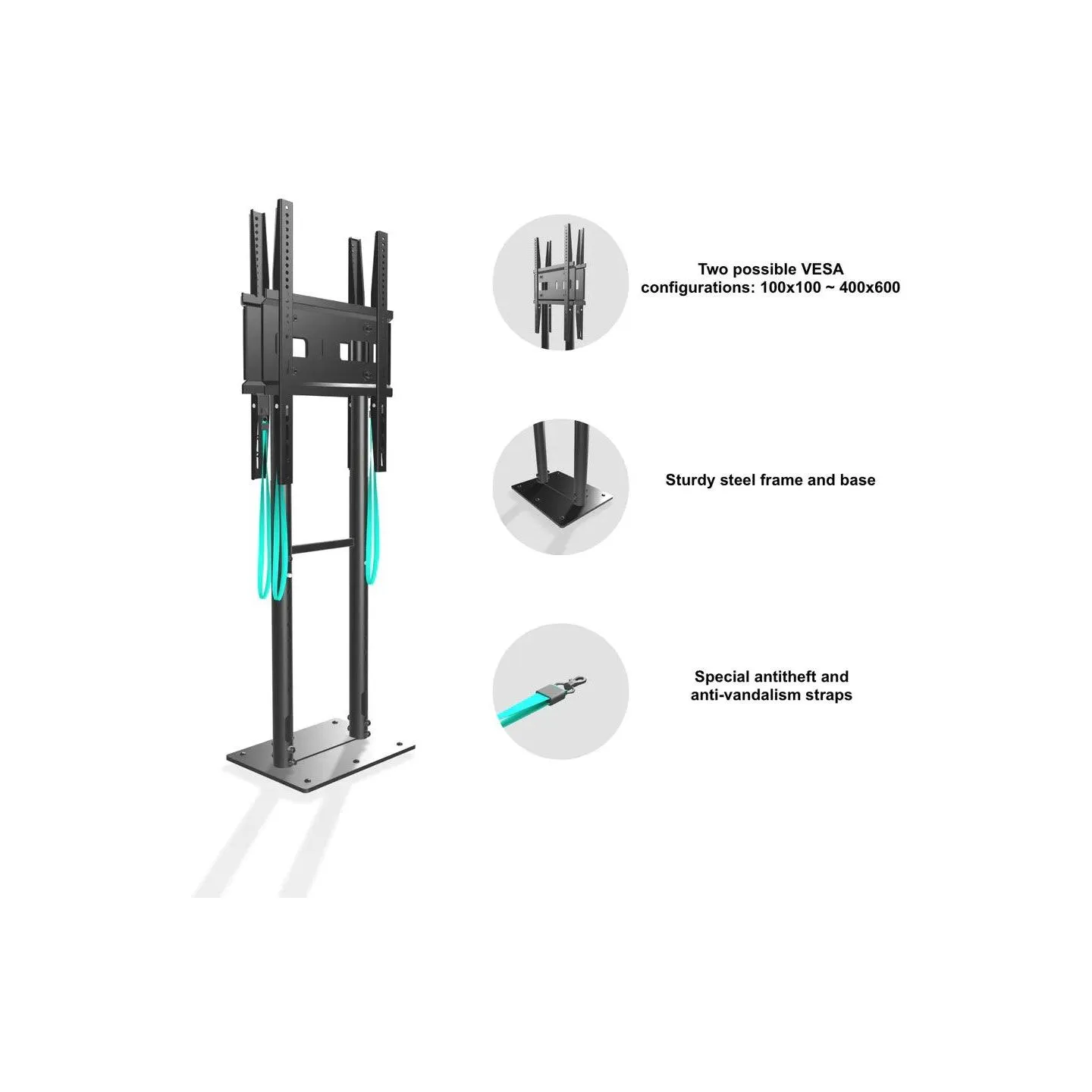 Onkron TV SET ACC MOBILE STAND/55-100/BLACK FPRO2L-20-B ONKRON
