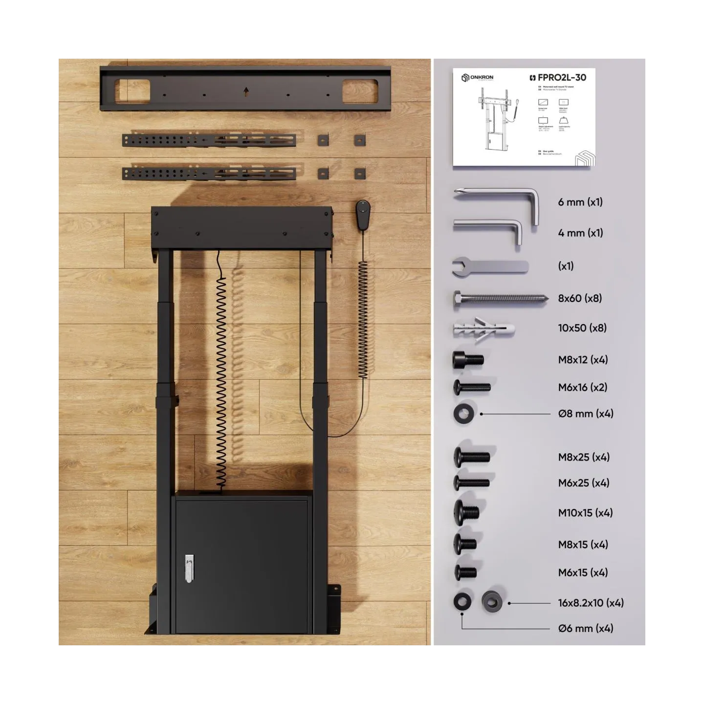 Onkron TV SET ACC FLOOR STAND /55-100/BLACK FPRO2L-30-B ONKRON
