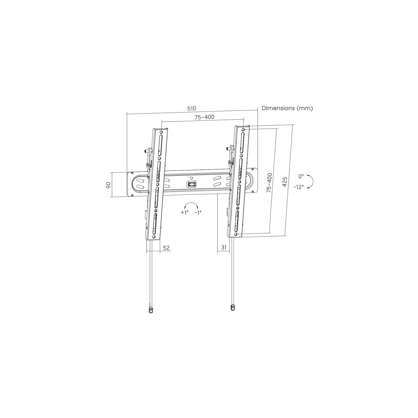 Gembird TV wall mount PRO series tilt