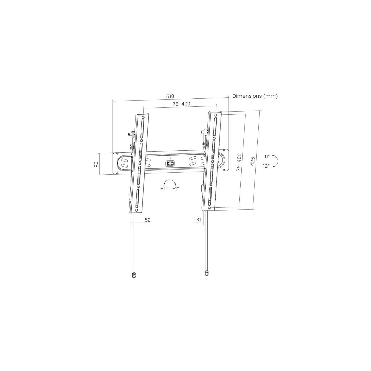 Gembird TV wall mount PRO series tilt