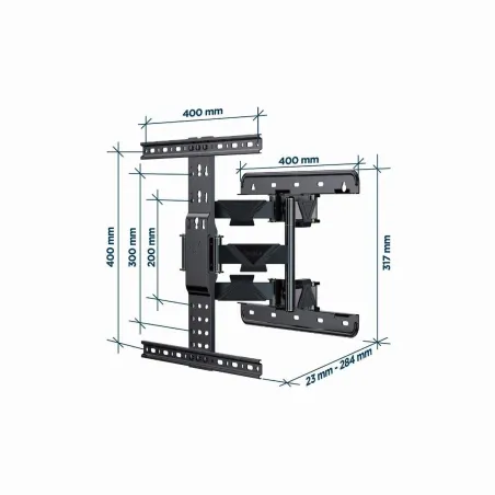 Gembird | Wall mount | WM-65ST-01 | Tilt, Swivel | 32-65 " | Maximum weight (capacity) 36.4 kg | Black