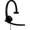 Logitech H570e Mono MS Teams Wired Headset USB-A, Black / 981-001426