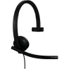 Logitech H570e Mono MS Teams Wired Headset USB-A, Black / 981-001426