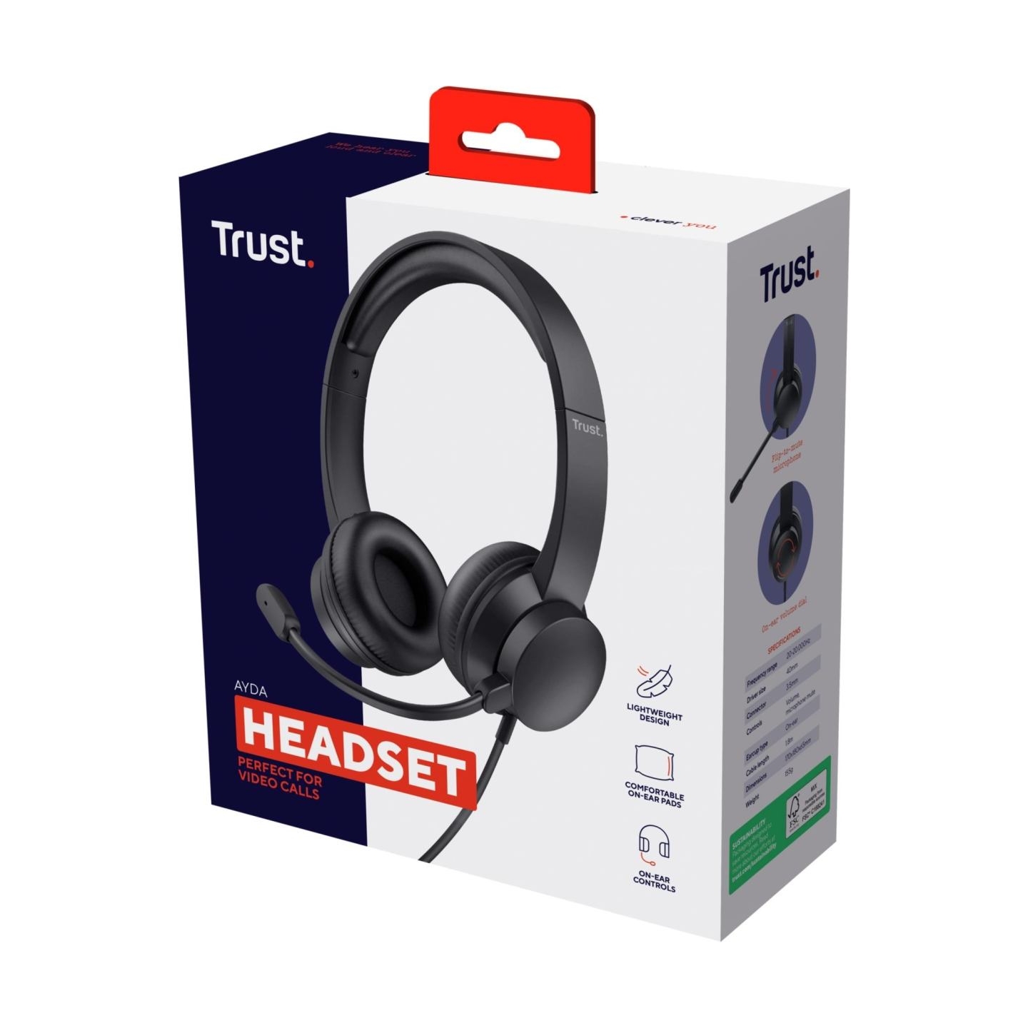 Trust HEADSET AYDA PC 3.5MM/25087 TRUST