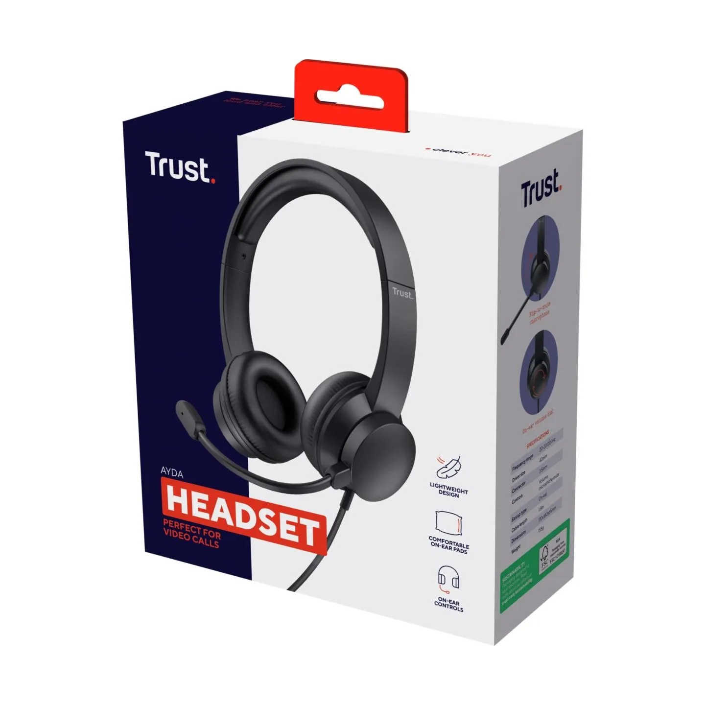 Trust HEADSET AYDA PC 3.5MM/25087 TRUST