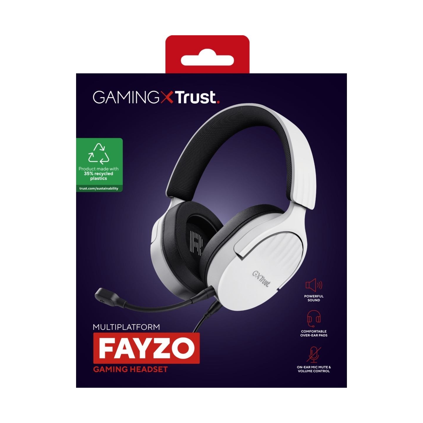 Trust HEADSET GXT489W FAYZO/WHT 25210 TRUST