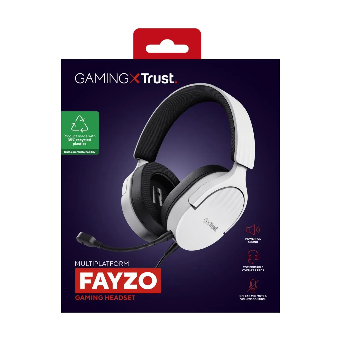 Trust HEADSET GXT489W FAYZO/WHT 25210 TRUST