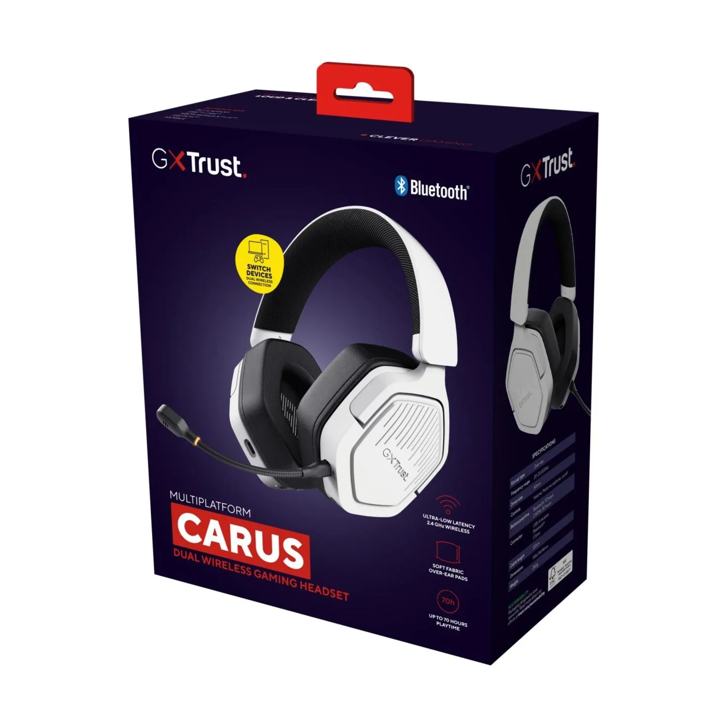 Trust HEADSET GXT493 CARUS/WHITE 25534 TRUST