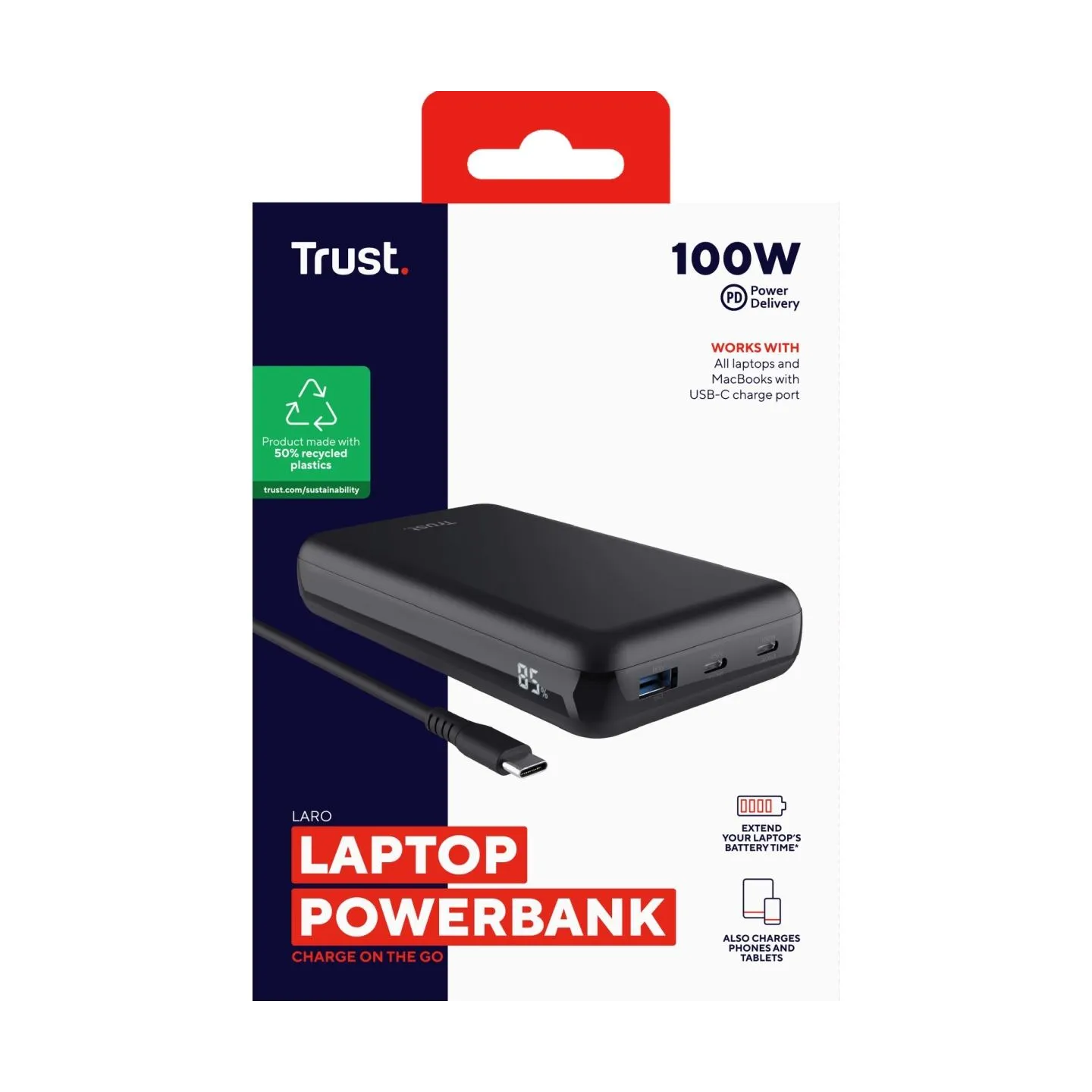 Trust POWER BANK USB 100W LAPTOP/LARO 25240 TRUST