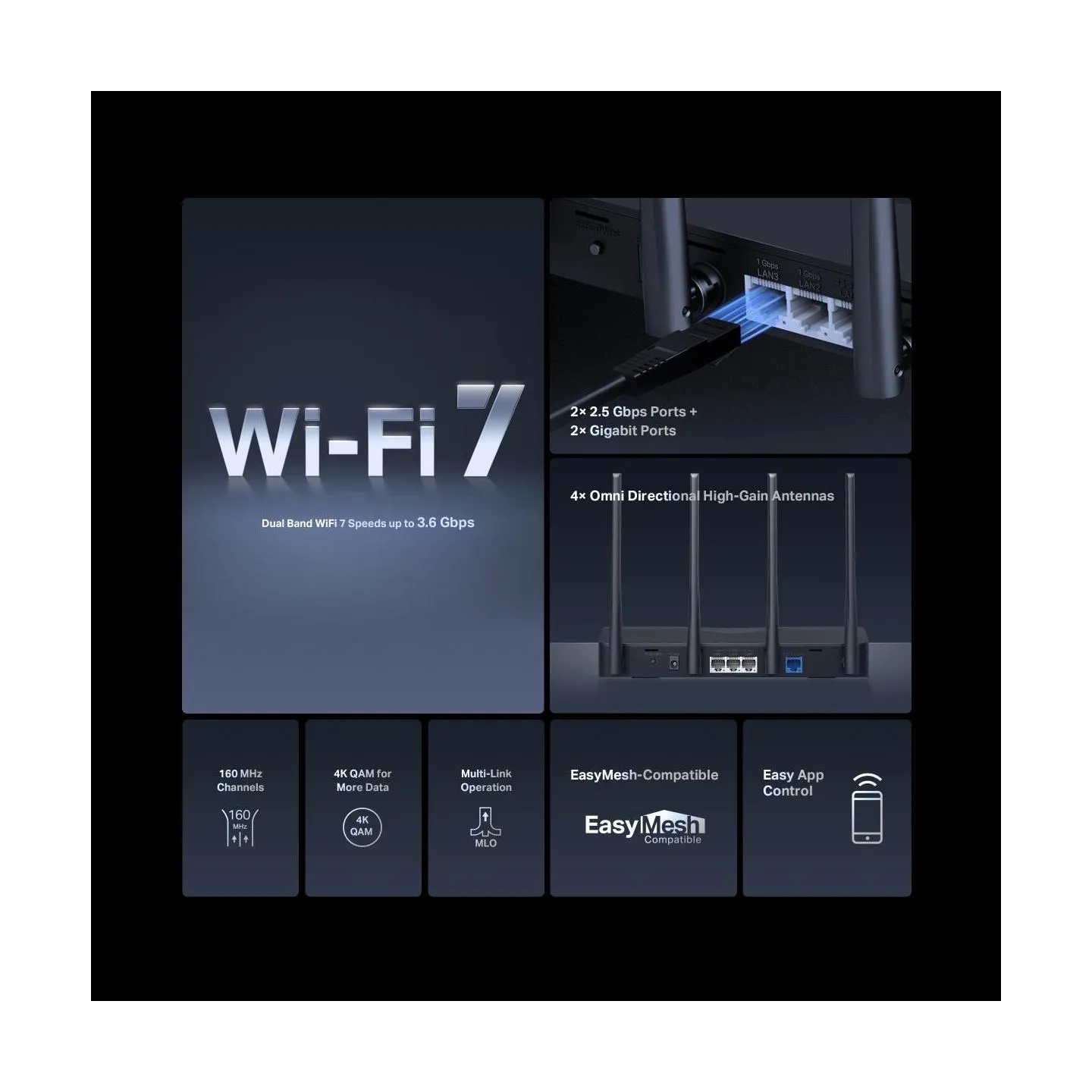 Mercusys Wireless Router|MERCUSYS|Router|3600 Mbps|Number of antennas 4|MR27BE