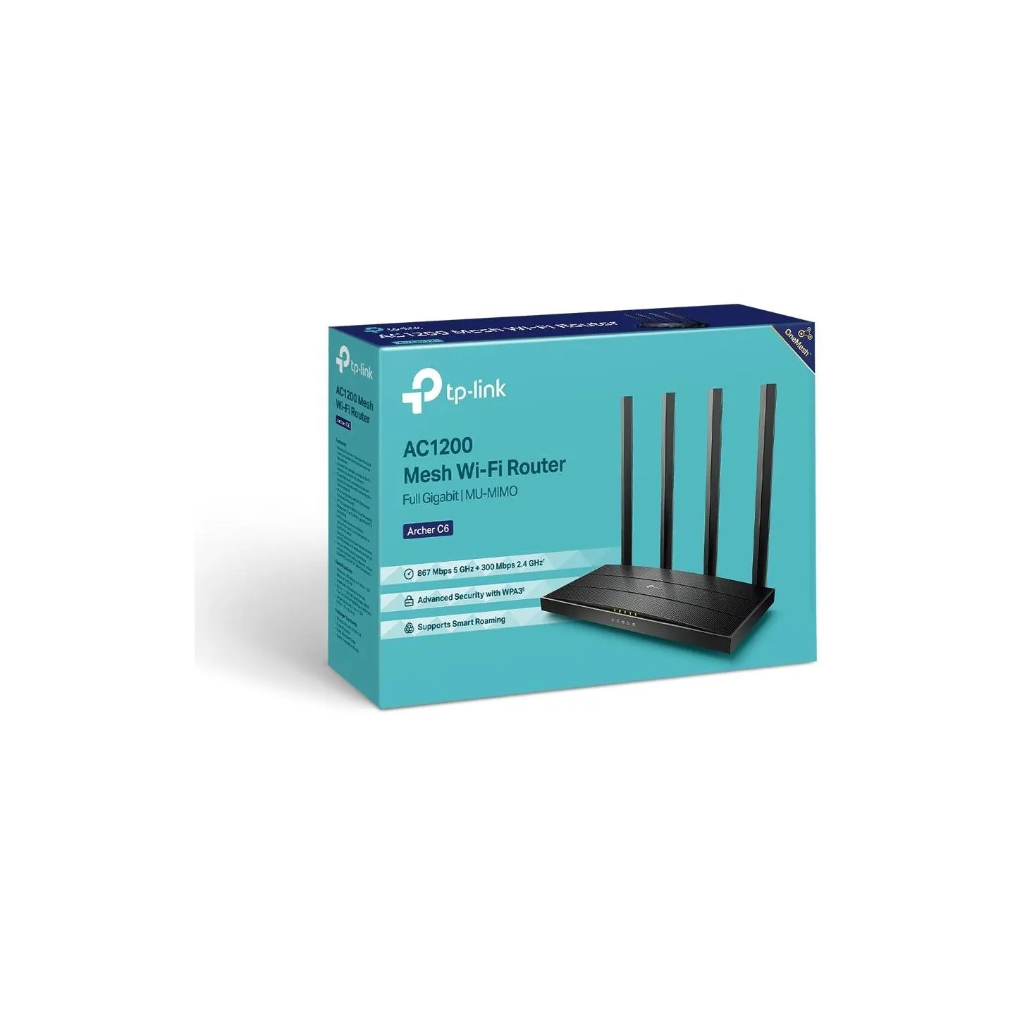 Tp-Link Wireless Router|TP-LINK|Wireless Router|1200 Mbps|Wi-Fi 5|1 WAN|4x10/100/1000M|Number of antennas 4|ARCHERC6