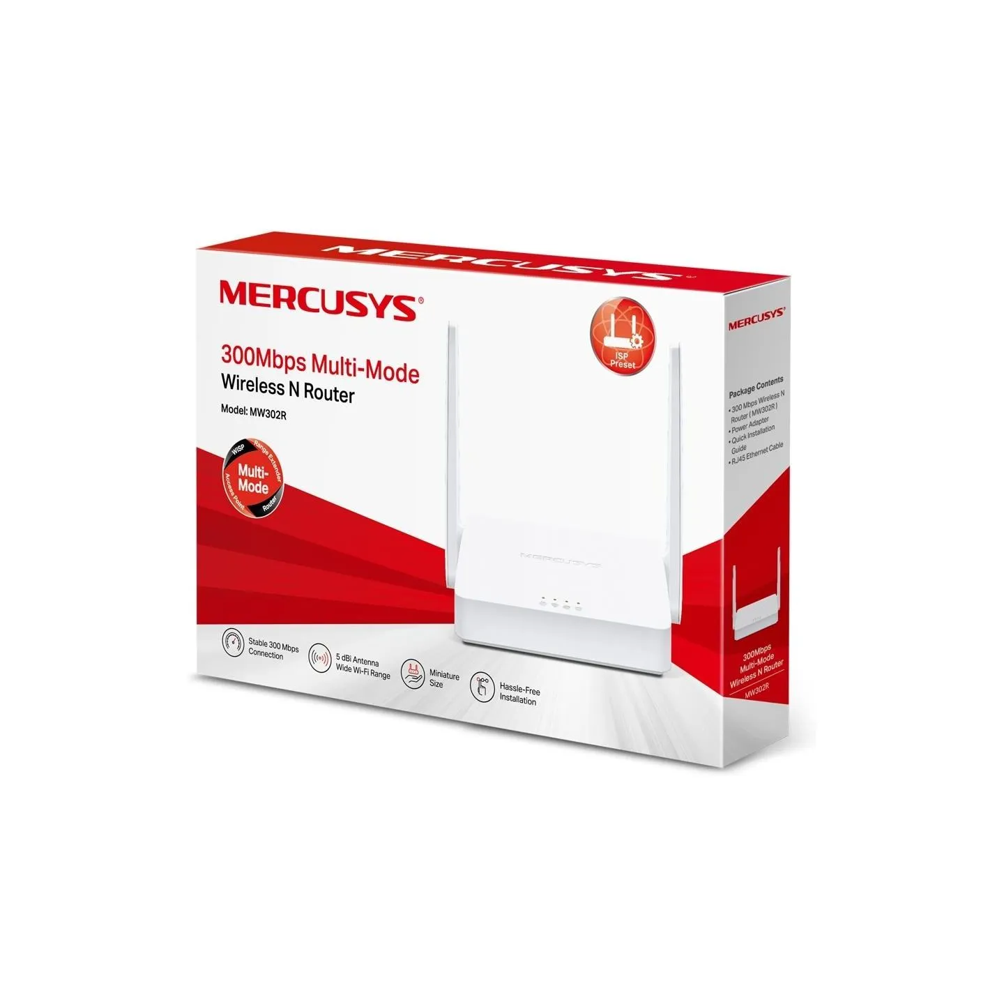 Mercusys Wireless Router|MERCUSYS|Wi-Fi 4 (802.11n)|Data speed 300 Mbit/s|Ethernet WAN Yes|WAN connection type RJ-45|Ethernet LA