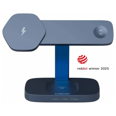 Canyon Wireless Charging Station Hexagon 310 3in1 DarkGrey/Blue