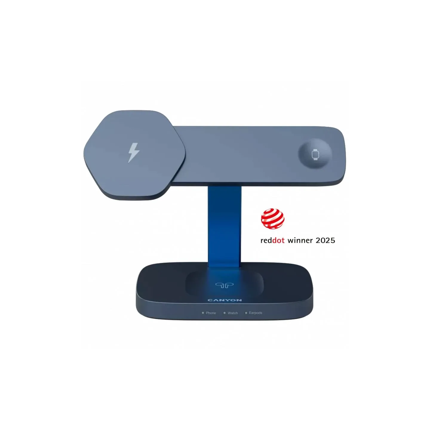 Canyon Wireless Charging Station Hexagon 310 3in1 DarkGrey/Blue