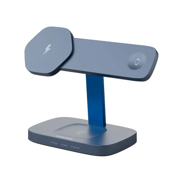 Canyon Wireless Charging Station Hexagon 310 3in1 DarkGrey/Blue