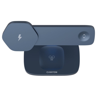 Canyon Wireless Charging Station Hexagon 310 3in1 DarkGrey/Blue