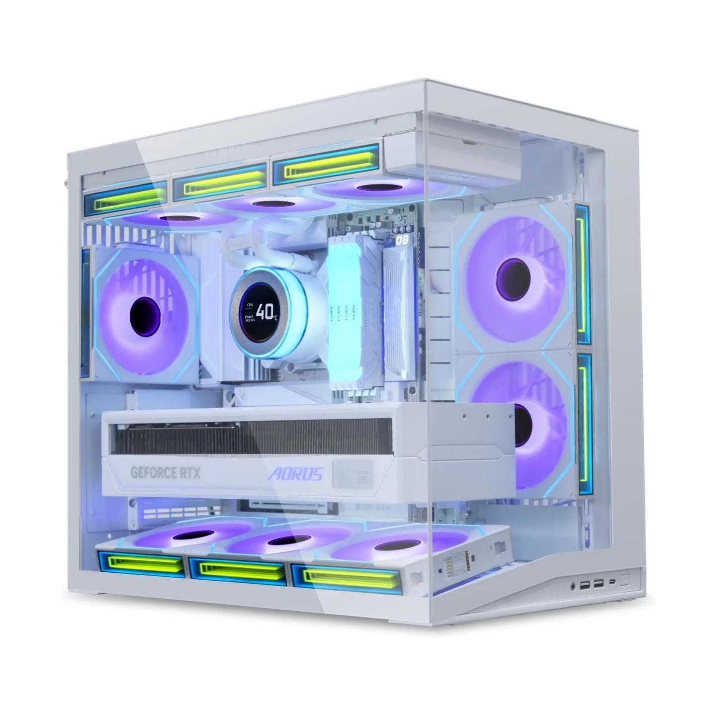 Lian Li Case|LIAN LI|ATX/micro ATX/Mini-ITX|White|Mini Tower|O11D MINI V2 Flow|G99.O11DMIV2W.00
