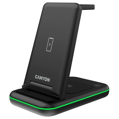 Canyon wireless charger WS-304 15W 3in1 Black