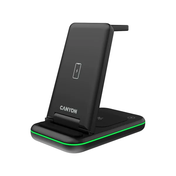 Canyon wireless charger WS-304 15W 3in1 Black