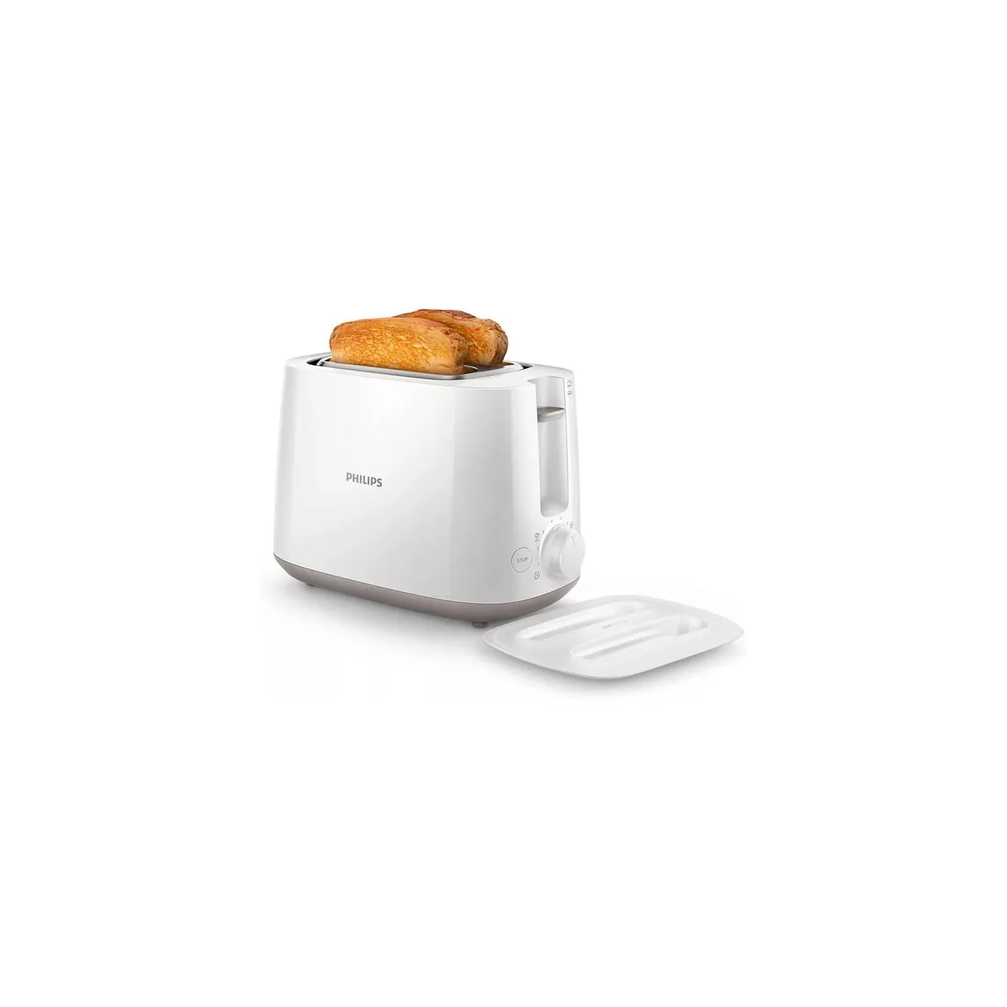 Philips Daily Collection Toaster HD2582/00 8 settings Integrated bun warming rack Compact design Dust cover / HD2582/00