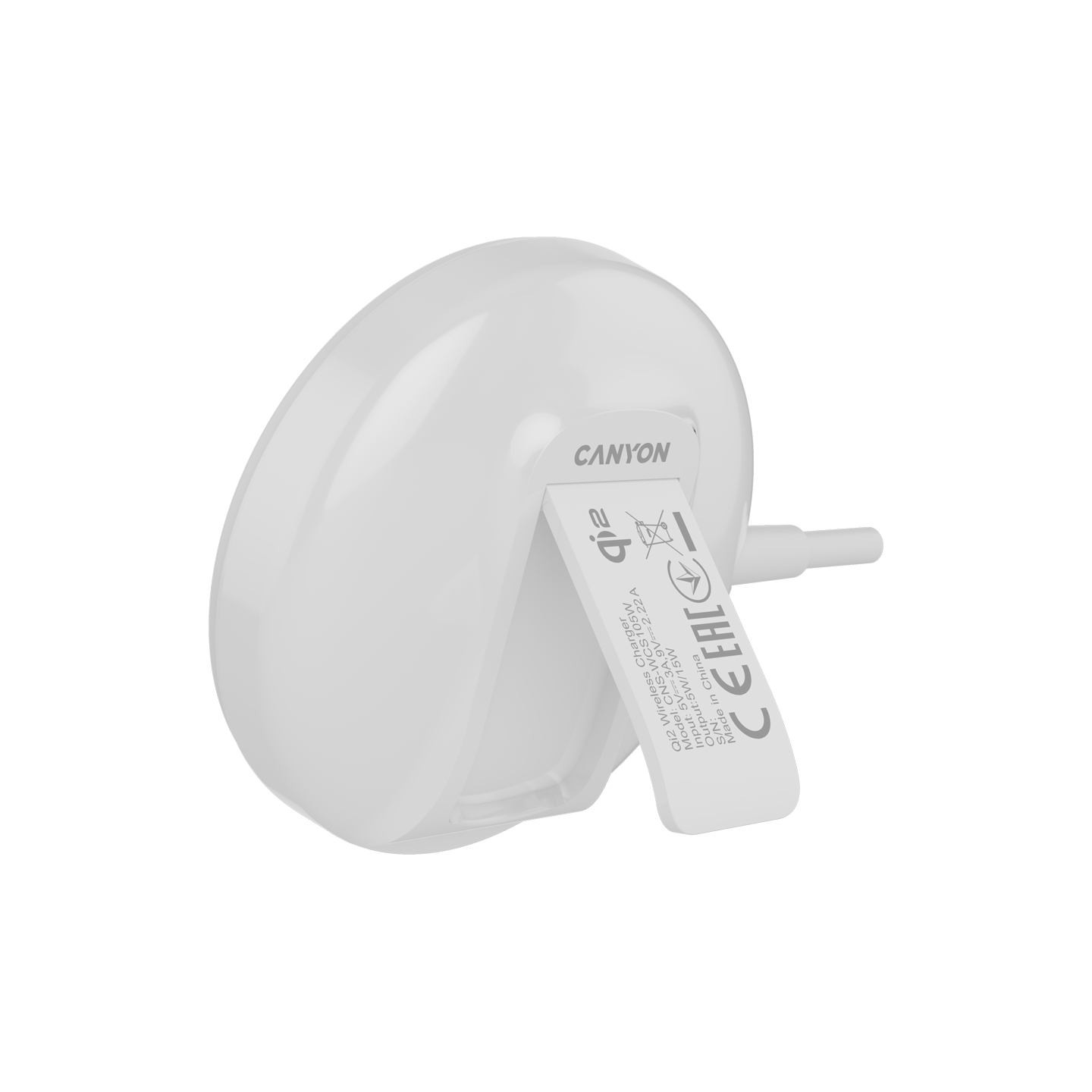 Canyon wireless charger WS-105 15W Qi2 White