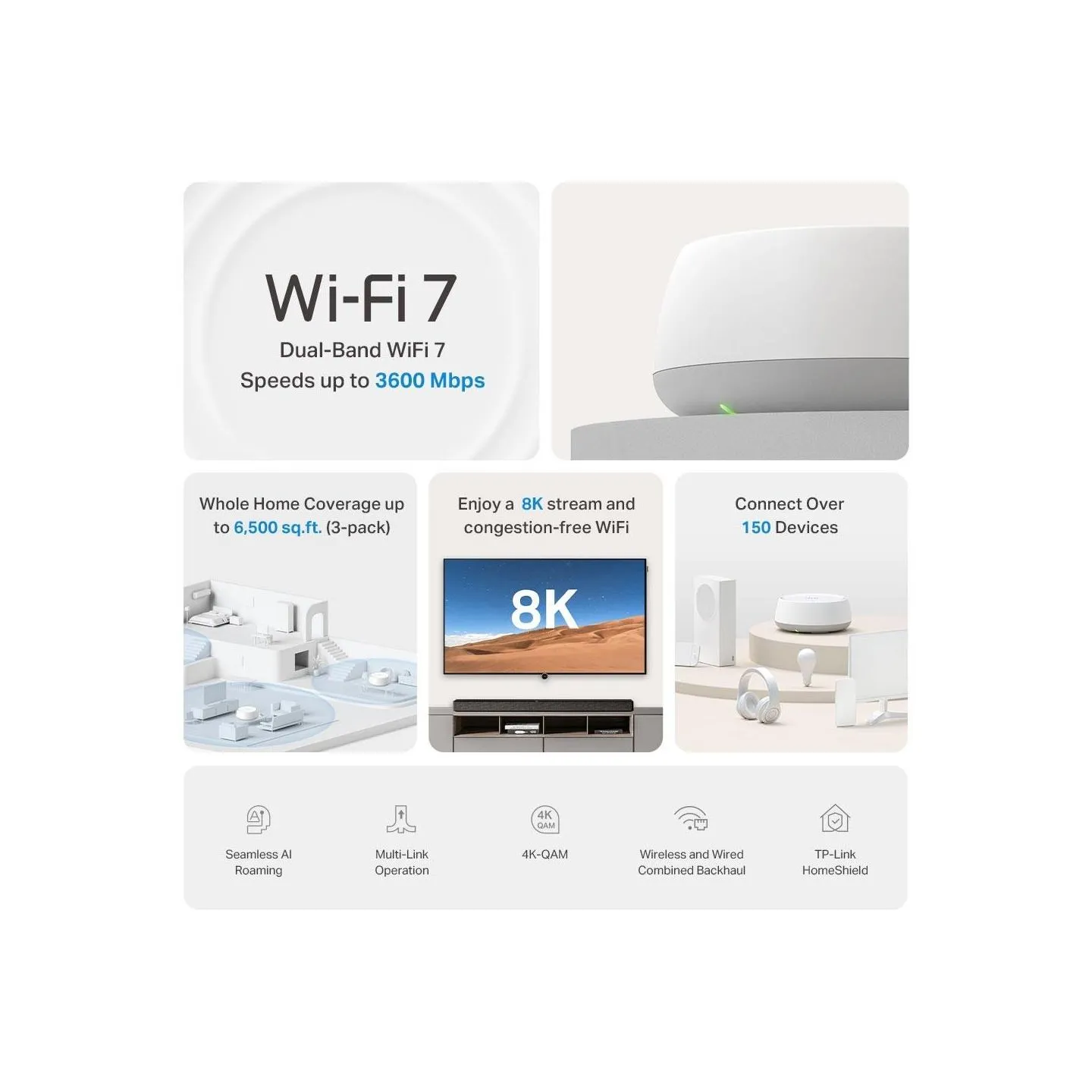 Tp-Link Wireless Router|TP-LINK|3-pack|Mesh|Number of antennas 4|DECOBE22(3-PACK)