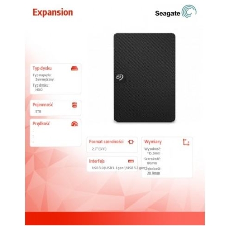 Seagate External hard drive Expansion 5TB 2,5 STKM5000400 black