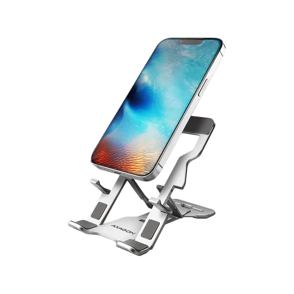 Axagon STND-M PHONE / TABLET STANDAluminum stand for 4“ – 10.5“ phones and tablets. Five adjustable positions.